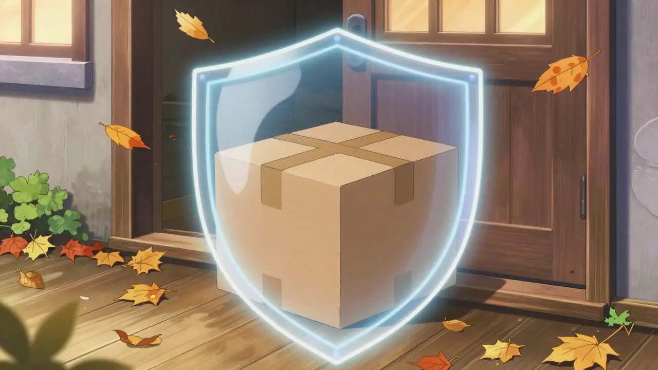 Discreet package delivery protected by magical privacy shield