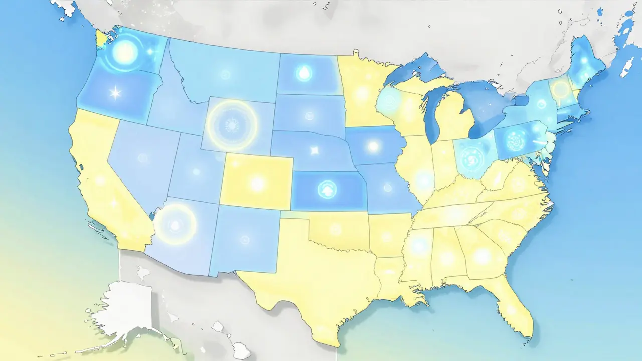 US Map showing state NTI regulations